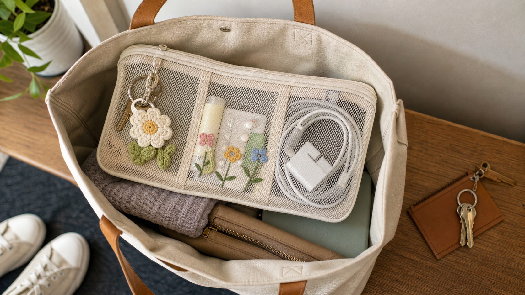 TrendSeed realistic lifestyle visual for mesh-embroidery-pouch-guide