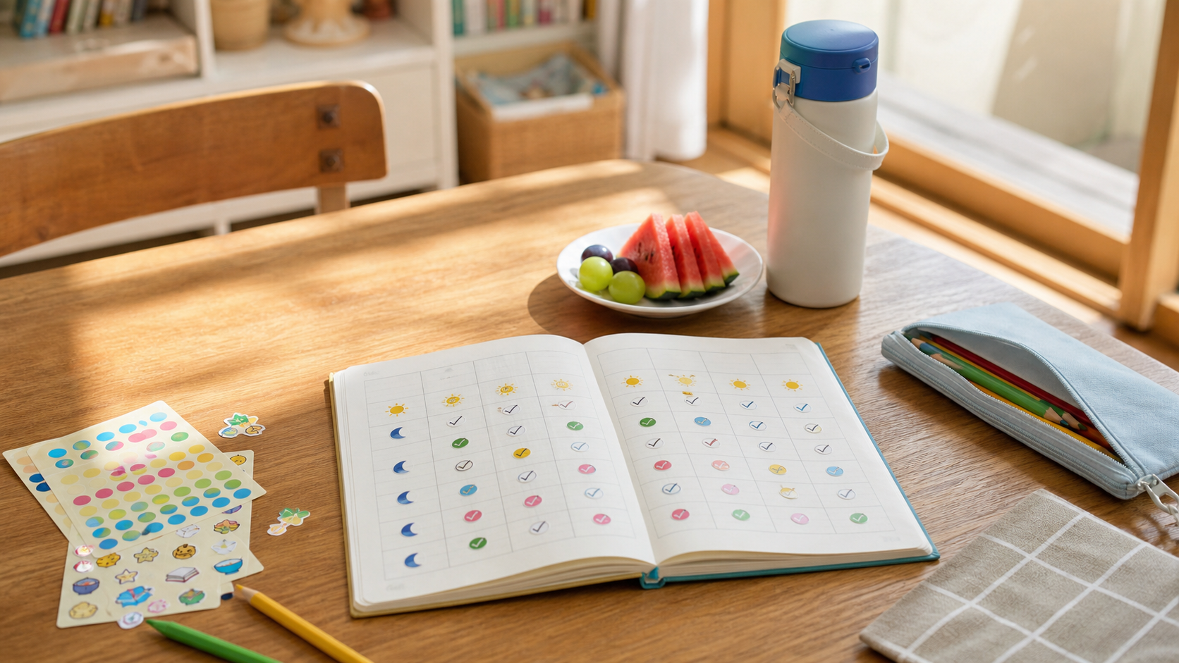 TrendSeed realistic lifestyle visual for oyako-summer-notebook-guide